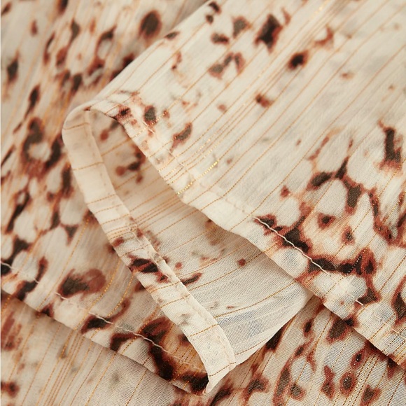 Rachel Zoe Metallic Print Ruffle One Shoulder Tiered Maxi Dress - Picture 6 of 6